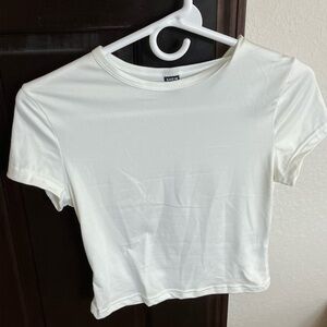 SHEIN Women's White Short Sleeve Tee